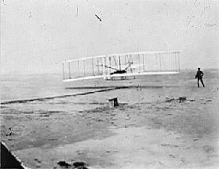 Picture of
 first powered flight