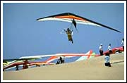 Hang gliding at
 Jockeys Ridge